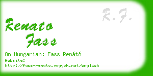 renato fass business card
